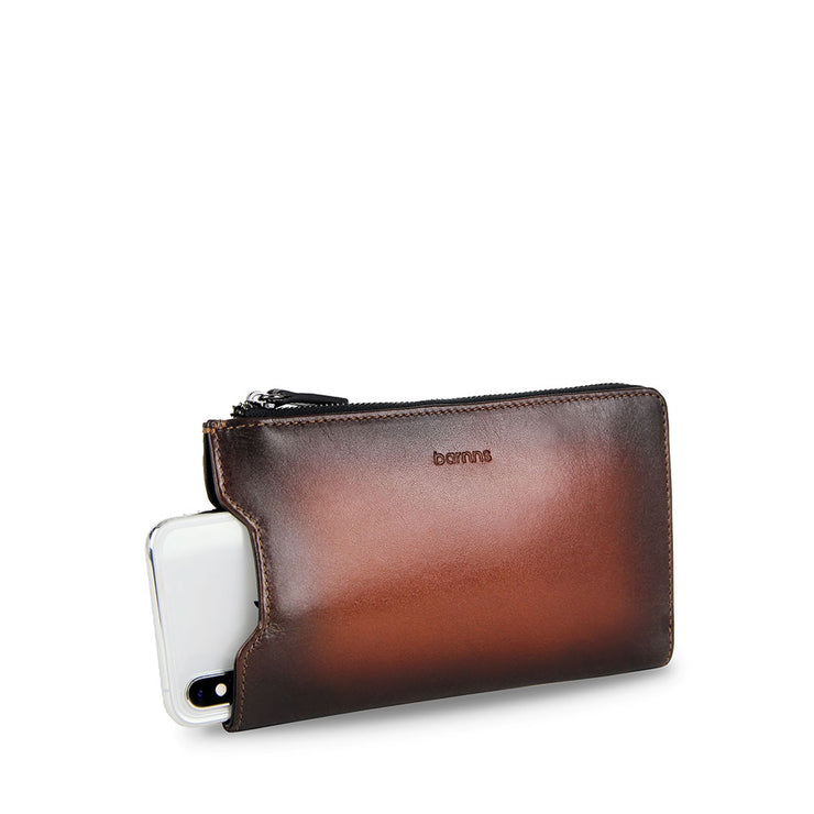 Barnns Arthur Leather Pouch For Mobile (Cafe)