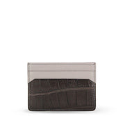 Barnns Limited Edition Tanglin Handcrafted Crocodile Leather Card Holder - Brown