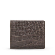 Barnns Limited Edition Tanglin Handcrafted Crocodile Men's Leather Slim Billfold Wallet - Brown