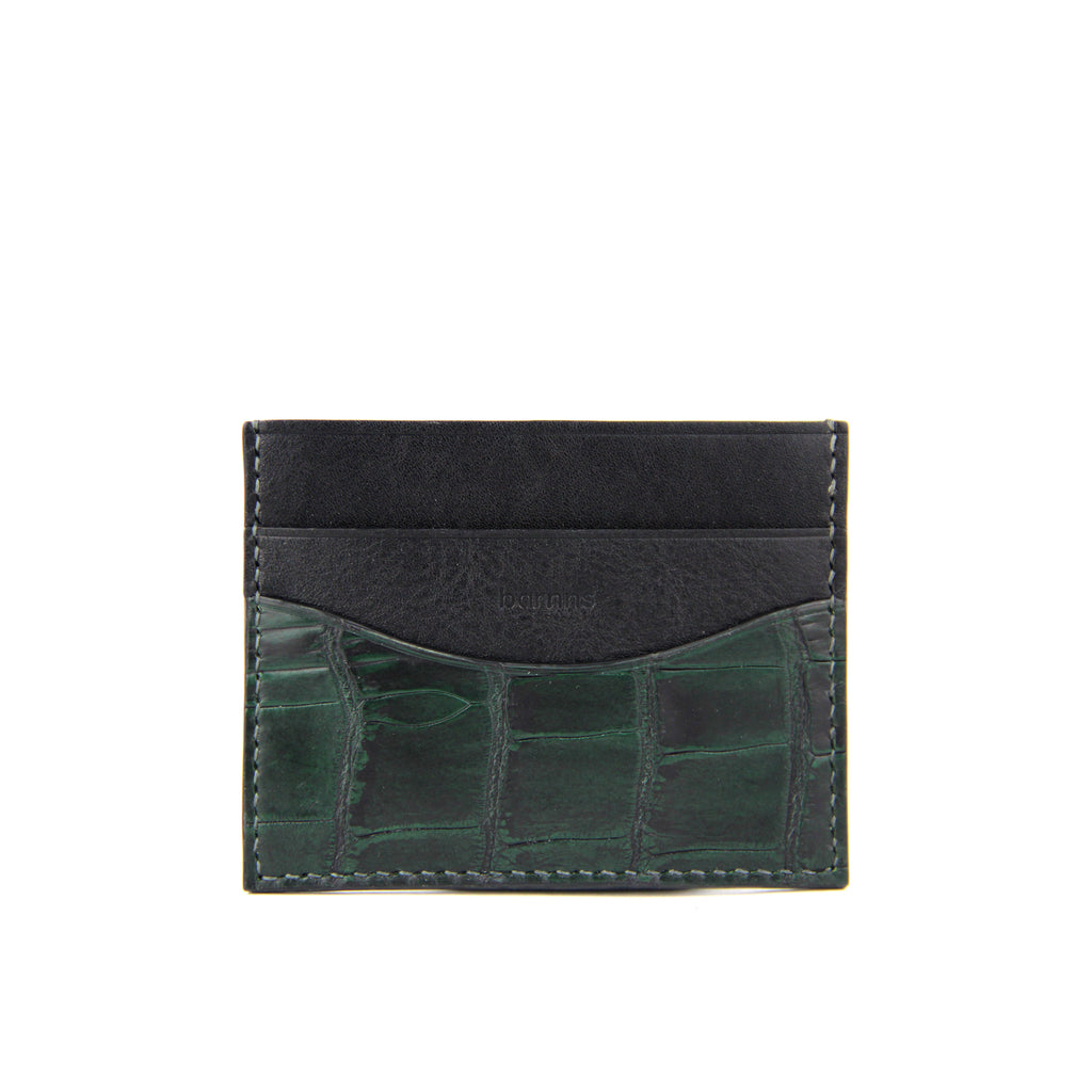 Green or blue crocodile card holder - Luxury leathergoods