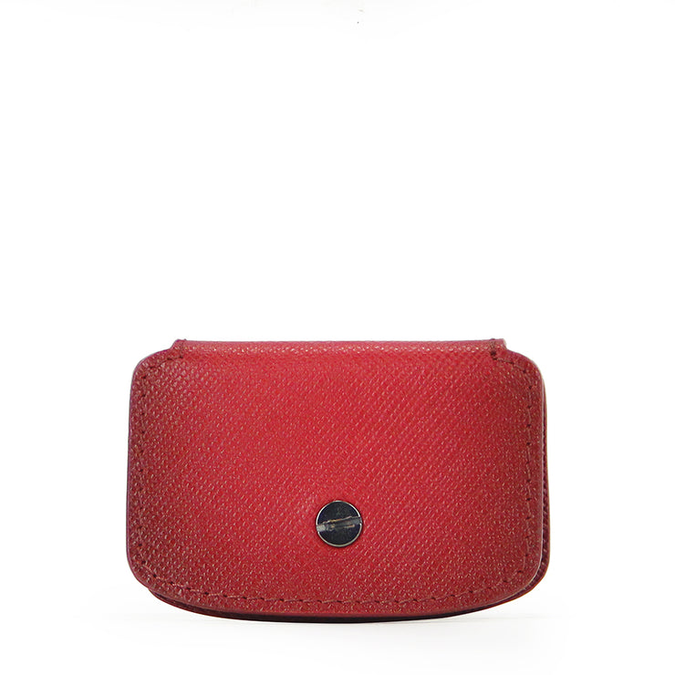 Barnns Aurora Leather Cable Snap Organizer (Red Saffiano)