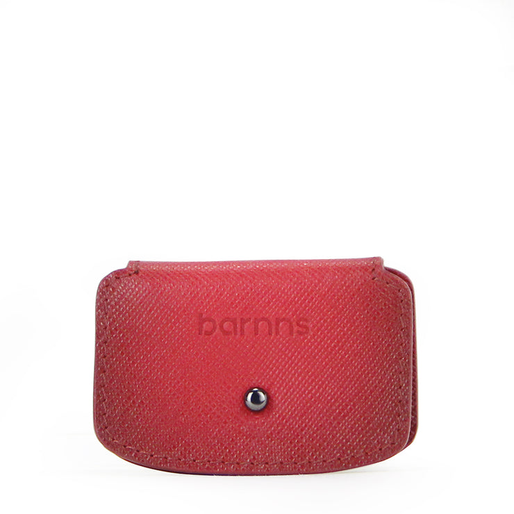 Barnns Aurora Leather Cable Snap Organizer (Red Saffiano)